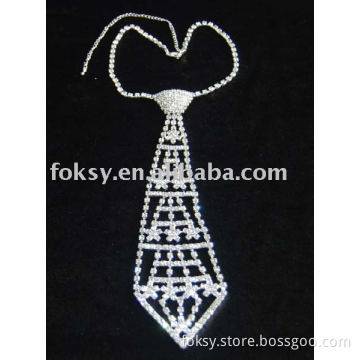 Rhinestones tie